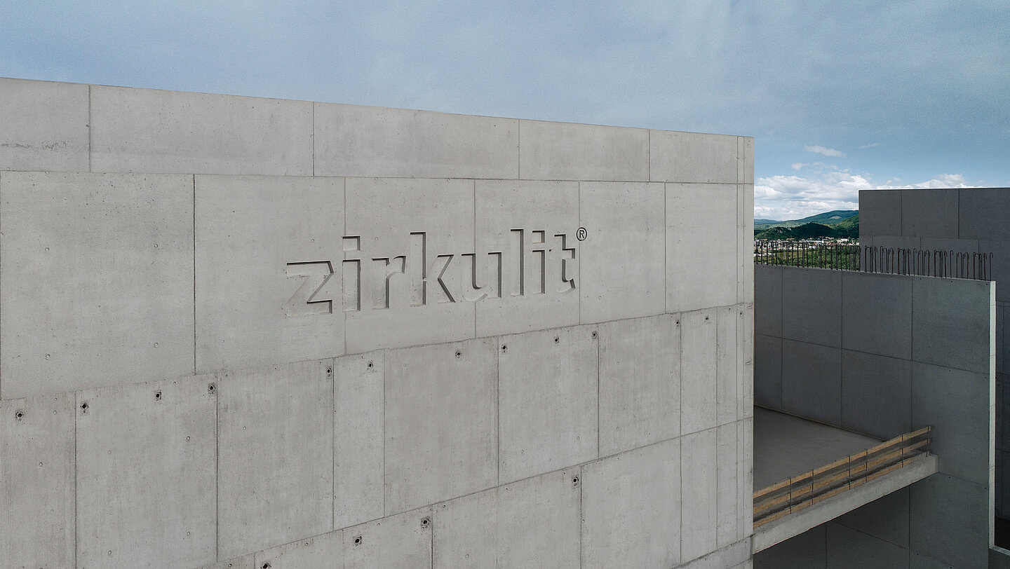 Wand aus dem neuen zirkulit® Beton